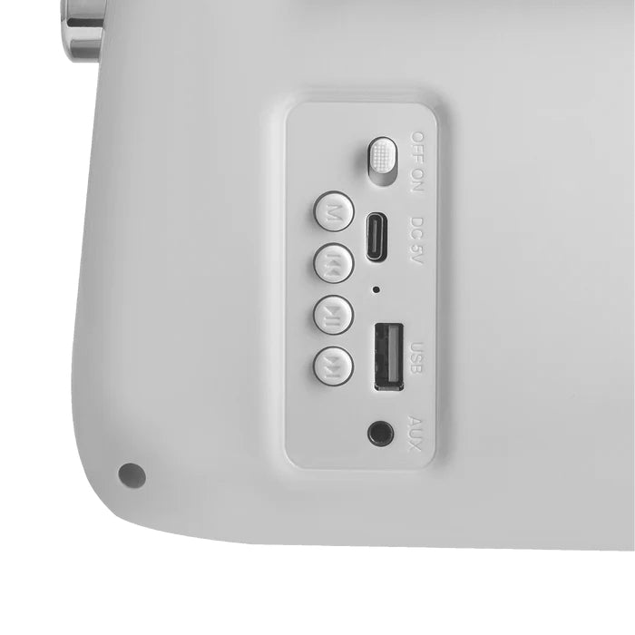 Verchromtes Retro-Radio mit Bluetooth-Lautsprecher von Vintage Cuisine 2.0