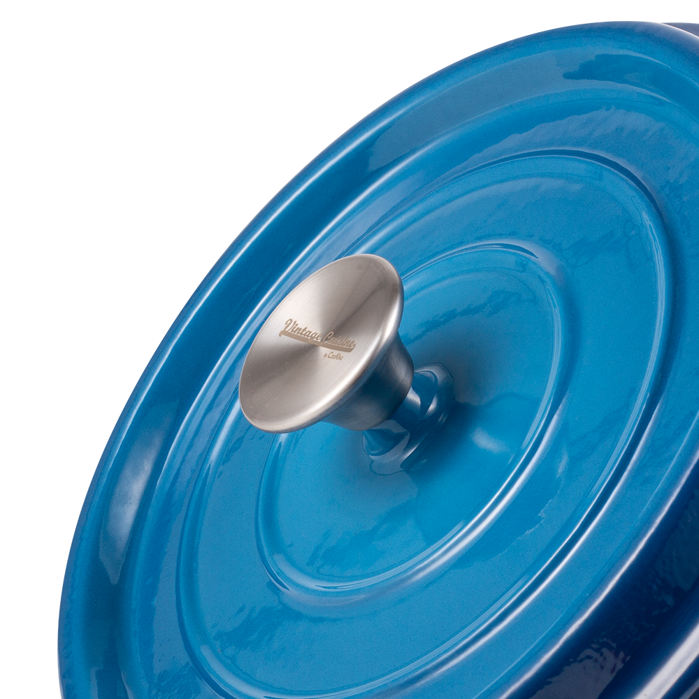 Emaillierter Gusseisentopf mit Deckel 2,2L von Vintage Cuisine
