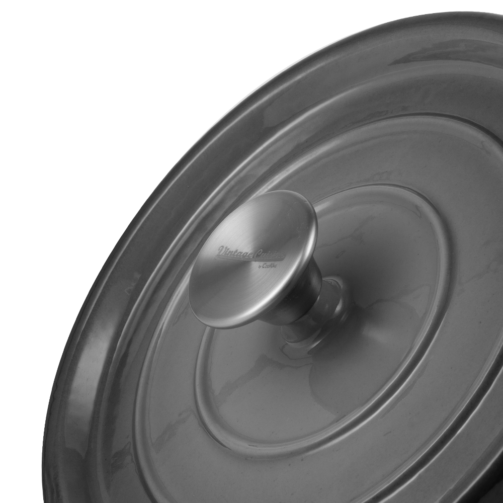 Emaillierter Gusseisentopf mit Deckel 2,2L von Vintage Cuisine