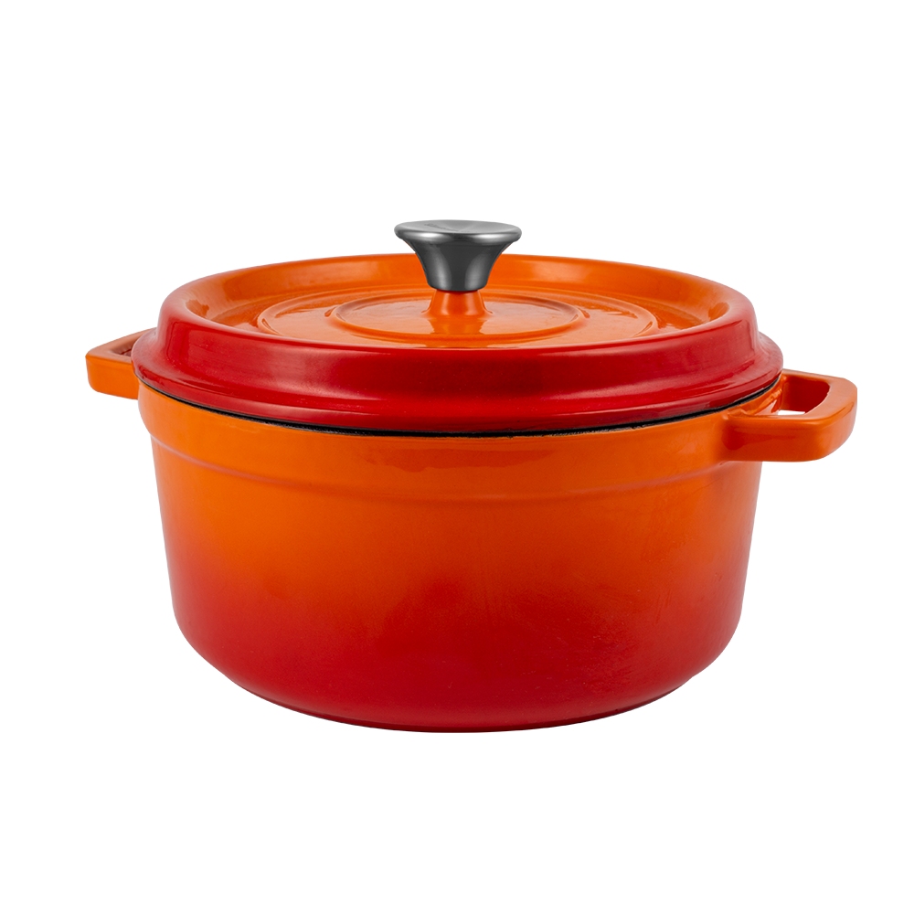 Emaillierter Gusseisentopf mit Deckel 2,2L von Vintage Cuisine