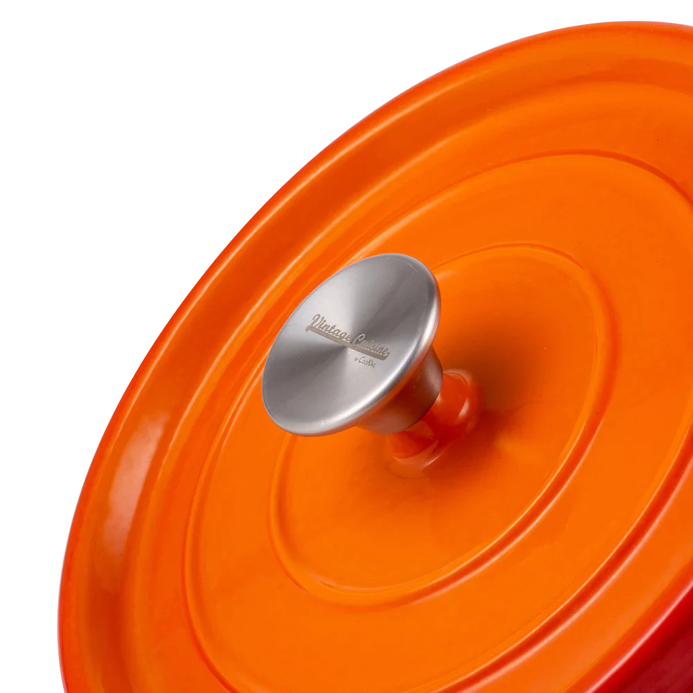 Emaillierter Gusseisentopf mit Deckel 4,3L von Vintage Cuisine