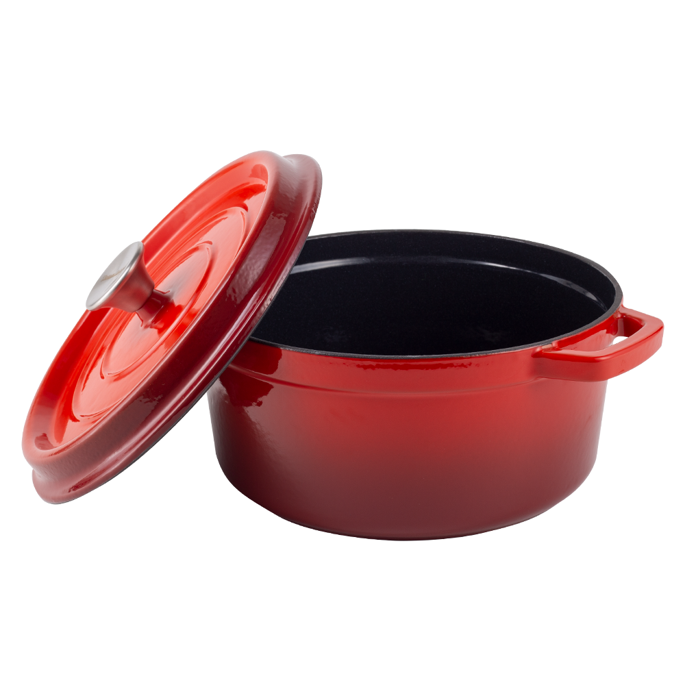 Emaillierter Gusseisentopf mit Deckel 2,2L von Vintage Cuisine