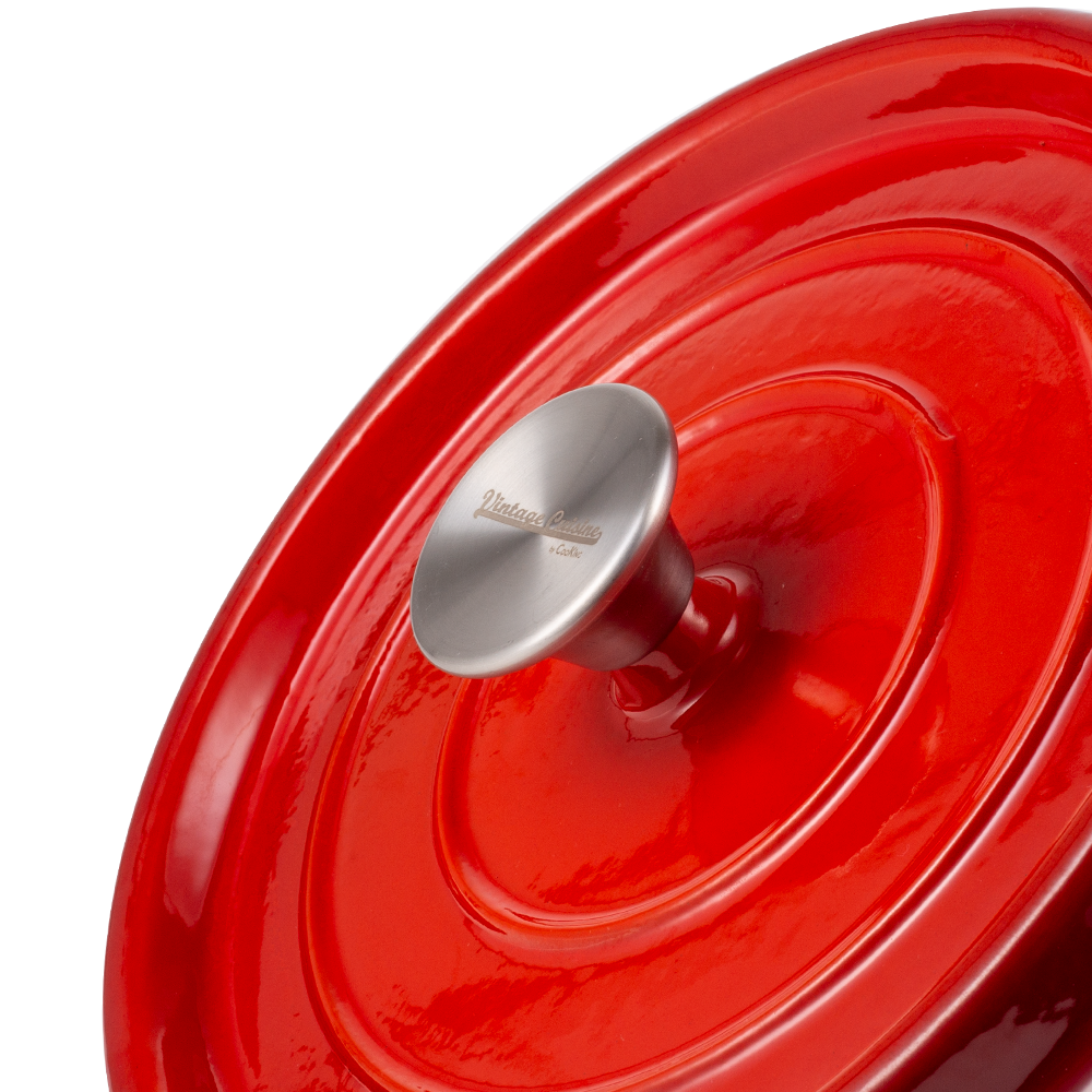Emaillierter Gusseisentopf mit Deckel 2,2L von Vintage Cuisine