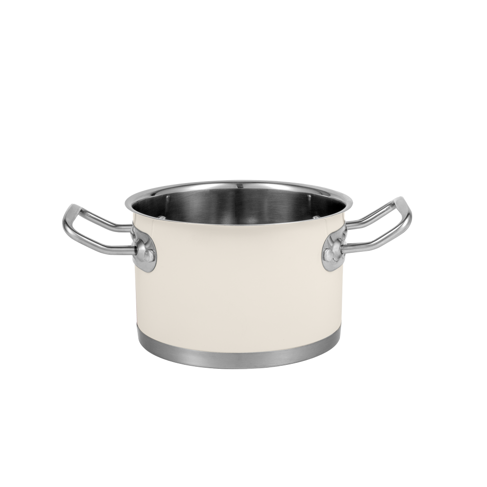 6-teiliges Set von Retro-Edelstahltöpfen von Vintage Cuisine